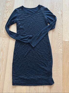Black Sequin Bodycon Dress
